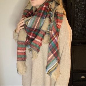 Plaid Blanket Scarf